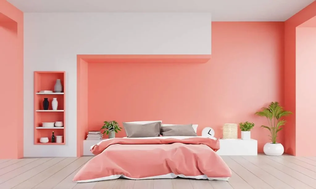 Kamar Tidur Pastel yang Sangat Indah Minggir, Warna Netral